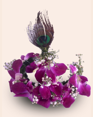 Laddu Gopal Floral Mukut – Orchid