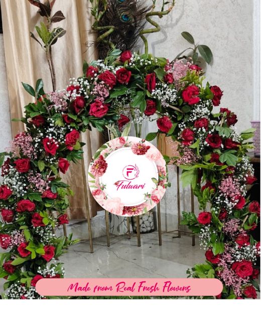 Mata Rani Flower Decoration with Real and Fresh Flowers