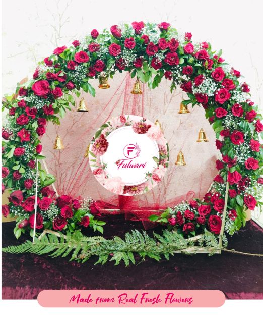 Mata Rani Flower Decoration with Real and Fresh Flowers