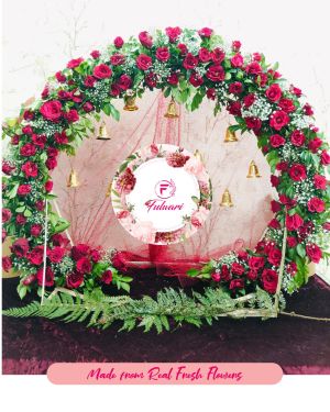 Mata Rani Flower Decoration with Real and Fresh Flowers