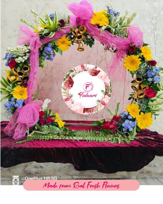 Mata Rani Flower Decoration with Real and Fresh Flowers